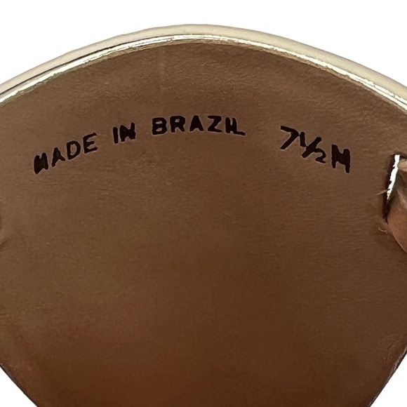 Daniblack Gold Thong Sandals Size 7 1/2 Women’s - Picture 4 of 10